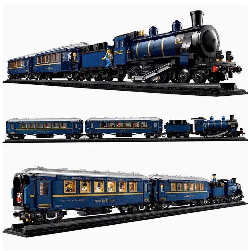 Technical City Trains The Orient Express Train Building Blocks Anniversary Luxury Train Brick Model Festival Party Gifts - Image 4