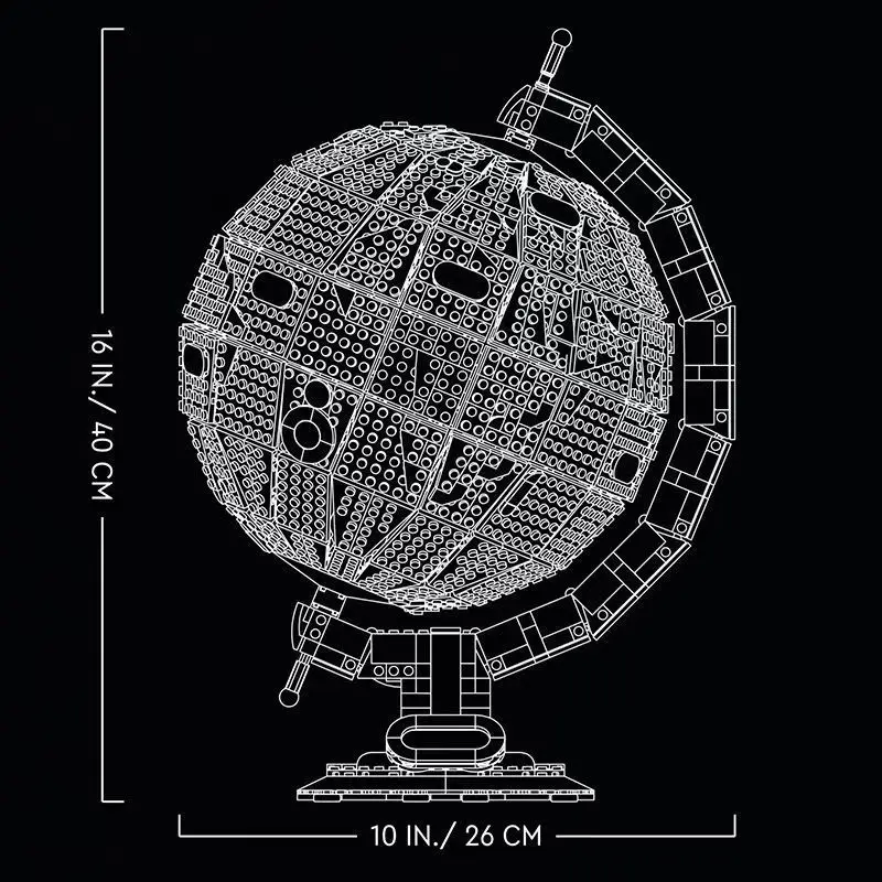 Globe Assembling Building Blocks Ornaments Universe Planet Series Adult High-Difficulty Huge Rotatable - Image 3