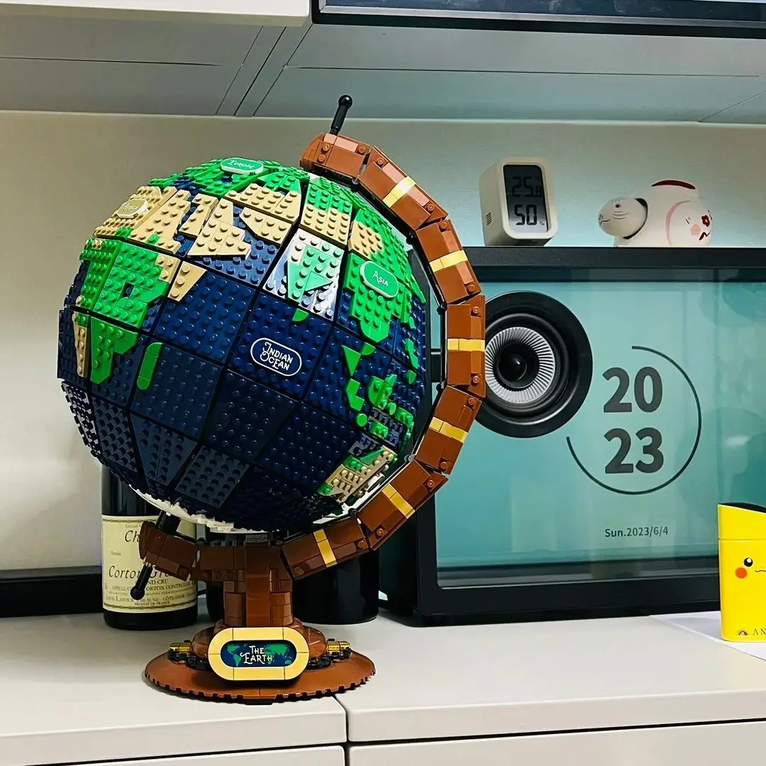 Globe Assembling Building Blocks Ornaments Universe Planet Series Adult High-Difficulty Huge Rotatable - Image 4