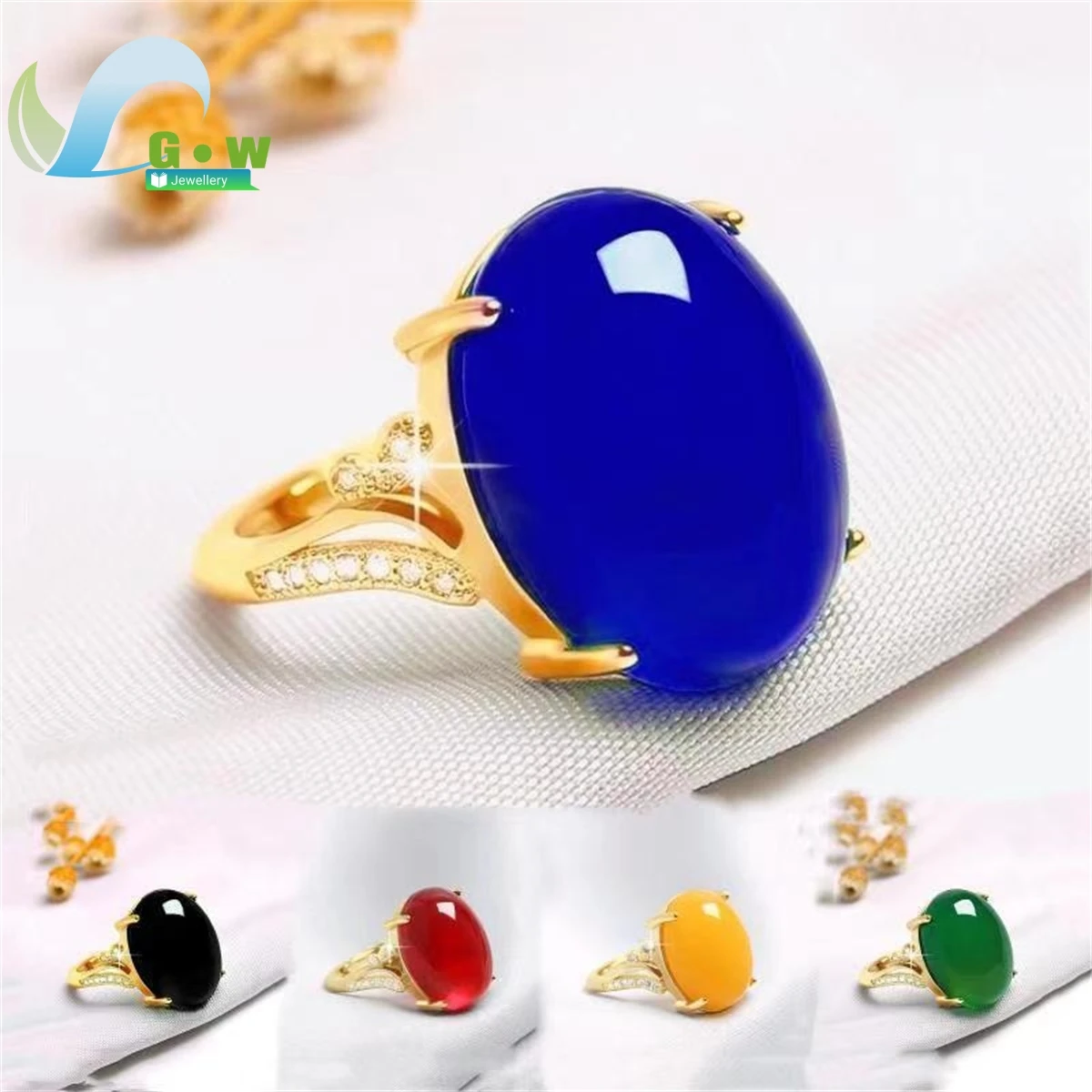 Red Agate Jade Ring Female Opening Adjustable Simple Style Chalcedony Sterling Silver Ring for Mom Women Rings Fine Jewelry Gift - Image 4