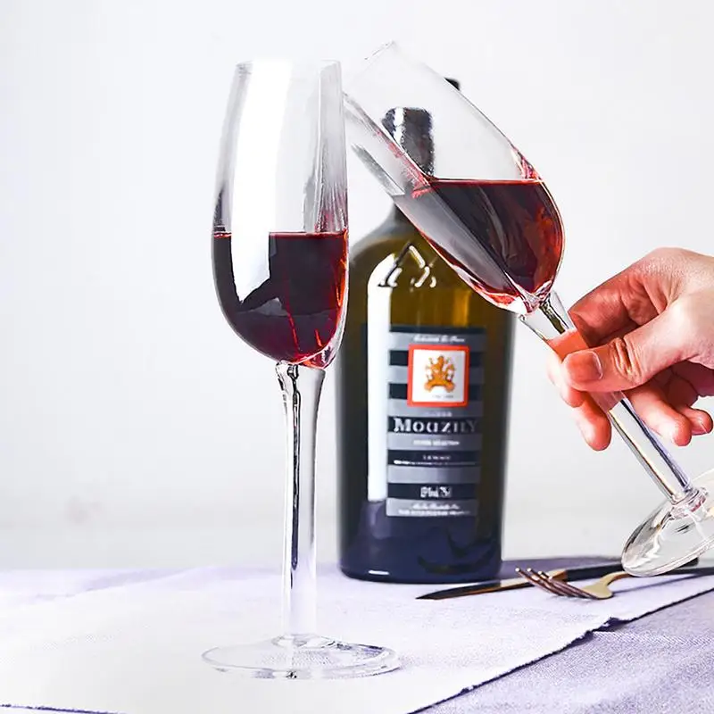 Semicircular Red Wine Cups 140ml Creative Crystal Glass Portable Clear Half Wine Glass fun European Creative Crystal Glass - Image 2