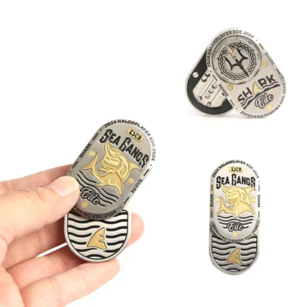 Bing Shark Mechanical Fidget Slider ADHD Metal EDC Fidget Toys Office Desk Toys Anxiety Stress Relief Toys