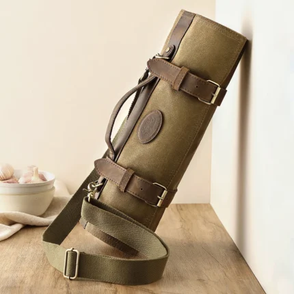 Chef Knife Bag Kitchen Accessories Kitchenware Knife Organizer Oil Wax Canvas Crazy Horse Lather Knife Roll Bag