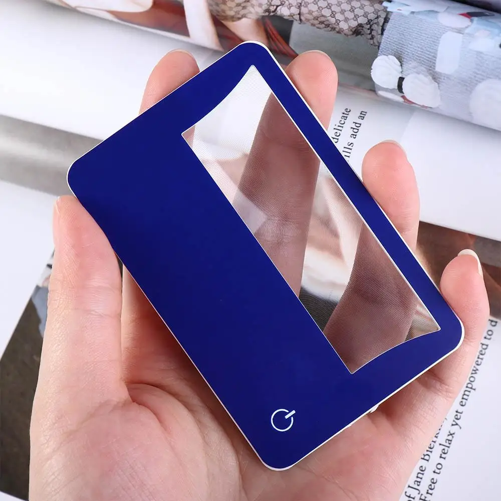 Credit Card LED Newspaper Maps Small Prints Loupe Lens Reading Magnifiers Magnifier Sheet Magnifying Glass - Image 5