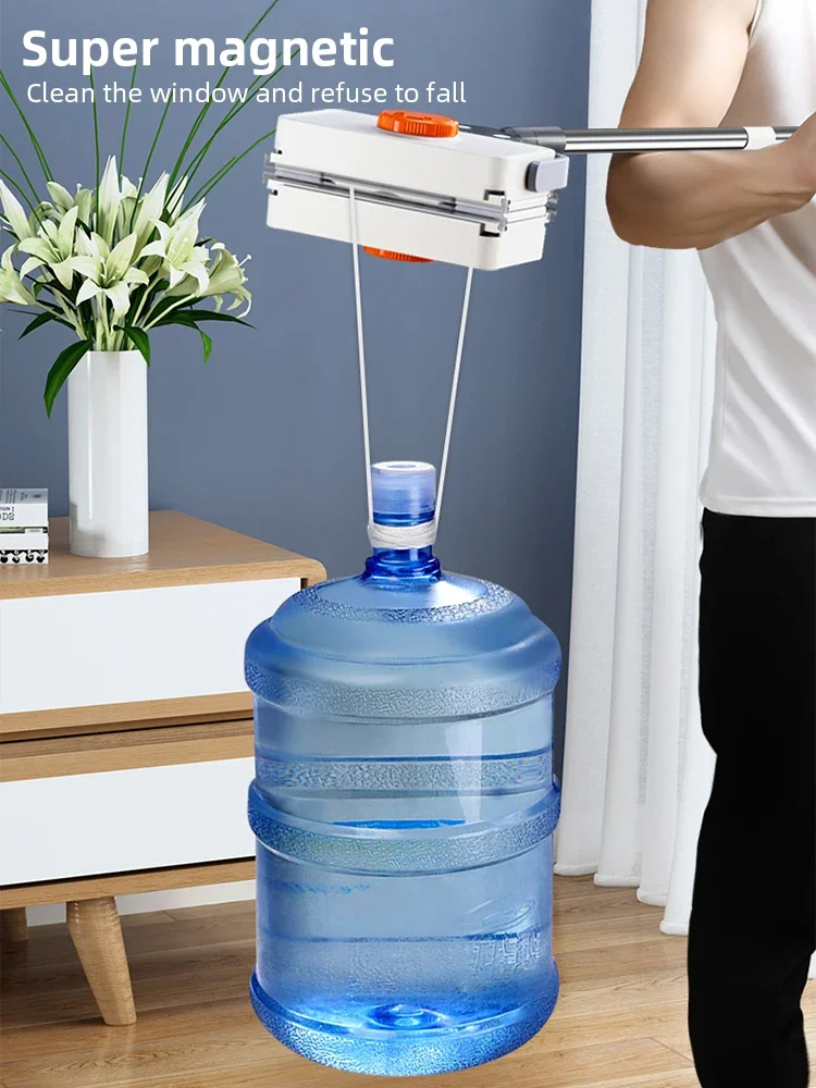 Double Sided Magnetic Glass Windows Cleaner With 5-35mm Adjustable Telescopic Rod For Various Glass Windows Glass Cleaning Tool - Image 4