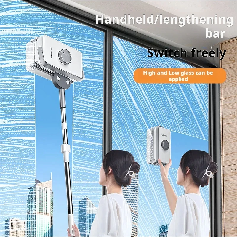 Double Sided Magnetic Glass Windows Cleaner With 5-35mm Adjustable Telescopic Rod For Various Glass Windows Glass Cleaning Tool - Image 2