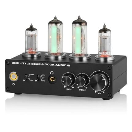 Mini 6E2 MM/MC Phono Stage Turntable Preamp HiFi Stereo Audio Vacuum Tube Preamplifier Dekstop Headphone Amp