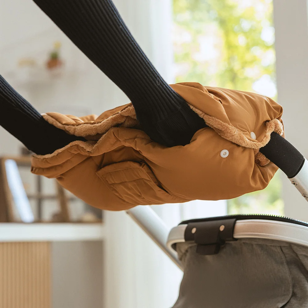 Baby Stroller Gloves Waterproof Warm Winter Antifreeze Mittens With Tissue Phone Bag Transparent Can Be Touch Screen - Image 2