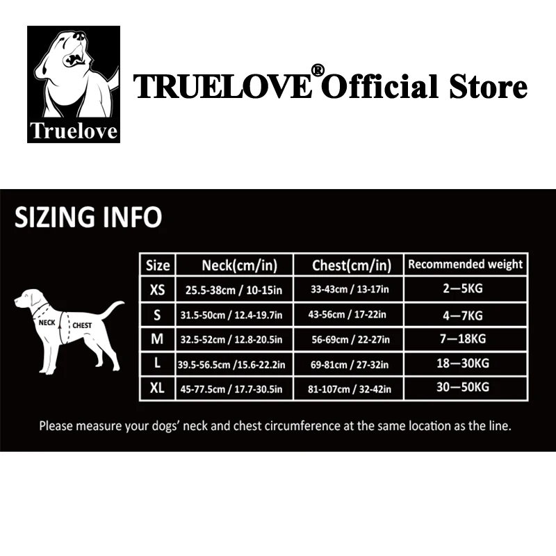 Truelove Pet Harness Small Medium Large Split Dog Fashion Outdoor - Image 4
