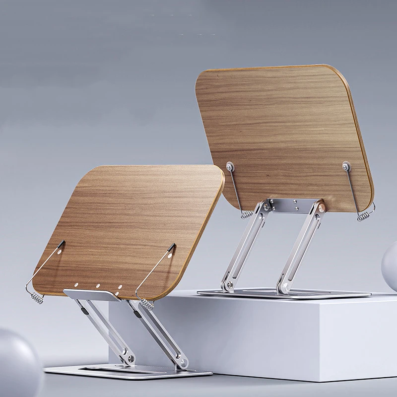 Multifunctional Foldable And Adjustable Aluminum Alloy Reading Stand With Spring Clip For Laptops, Tablets & Thick Books - Image 4