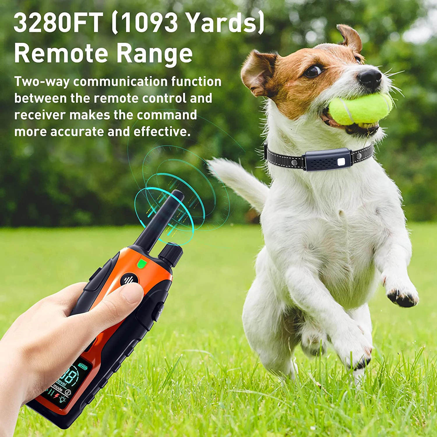 Electric Dog Training Collar Remote Control Waterproof Pet BehaviorFor 5-120lbs Puppy With Vibration Shock - Image 4