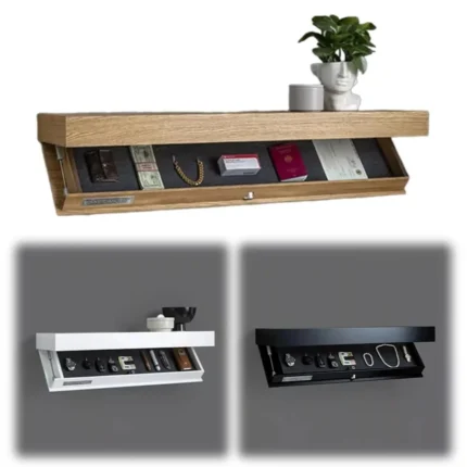 Wall-mounted Storage Solution Hidden Shelf With Secret Compartment Wooden Furniture Storage Floating Shelf Furniture Storage Box