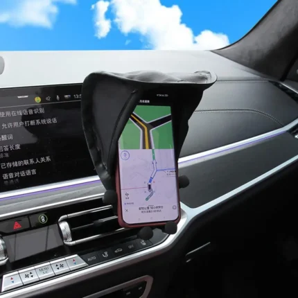 Mobile Phone Sunshade Rain Sun Silver Plated Car Phone Holder Umbrella UV Heat Shield Motorcycle Phone Shade Stand