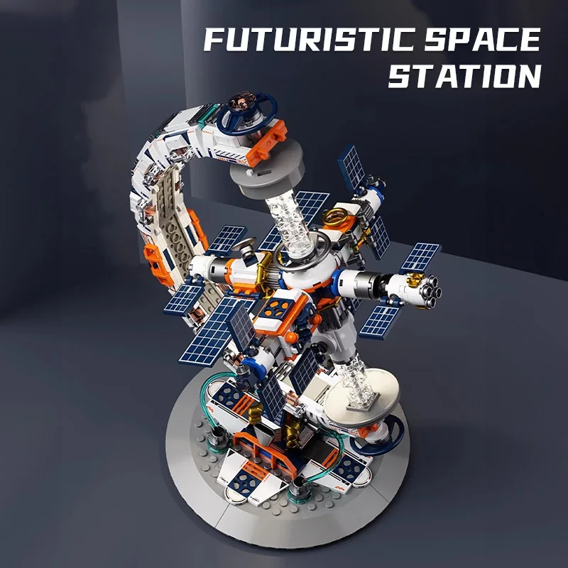 Creative Technology Space Station Transparent Globe Building Blocks High Tech Construction Bricks Set Toy Gifts For Children - Image 4