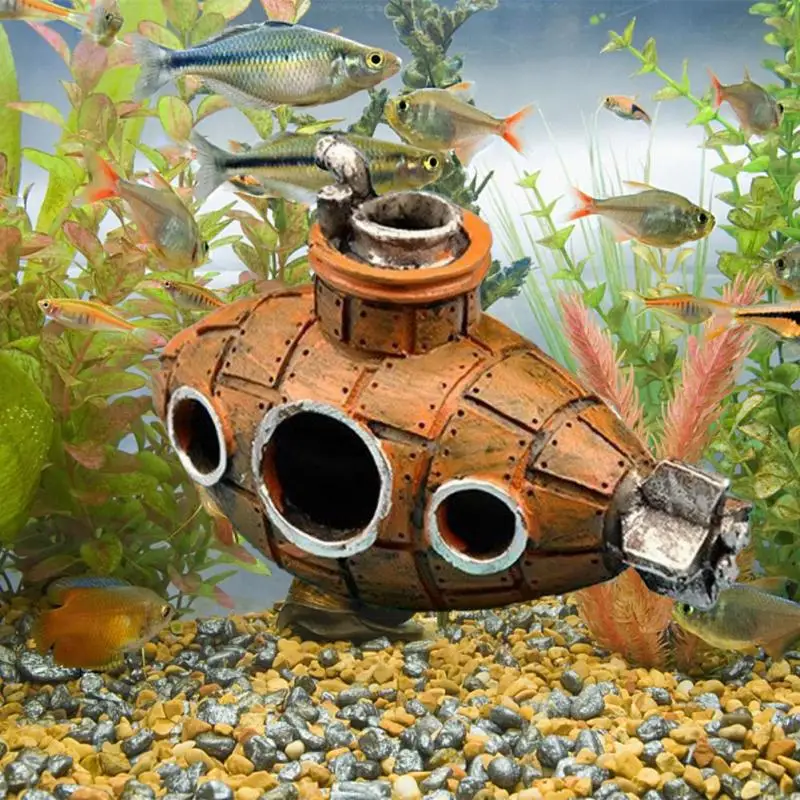 Resin Submarine Ornaments Fish Shrimp Shelter Cave Landscaping Accessories for Aquarium Fish Tank Decorations - Image 3