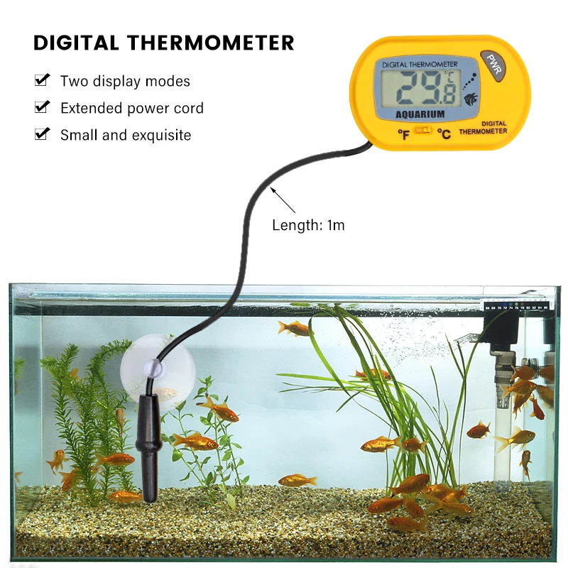 Fish Tank LCD Digital Aquarium Thermometer Temperature Water Meter Aquarium Temp Detector Fish Alarm Pet Supplies Tool Aquatic - Image 6