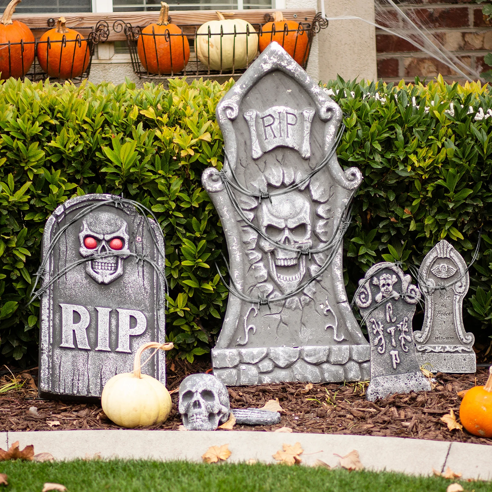 2.5M Fake Rusted Silver Barbed Barb Wire Decoration Halloween Barbed Wires Garland Haunted House Prop Western Party Decorations - Image 3