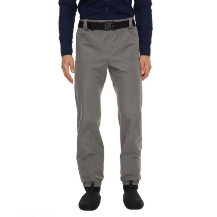 Men’s Fishing Waders Waist Wading Pants Three-Layer Waterproof Fabric With Neoprene Socks In Cold Day