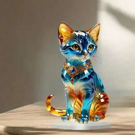 Elegant Exotic Cat Table Decoration Sculptures Home And Office Decorations Classic Animal Themed Thanksgiving Decorations