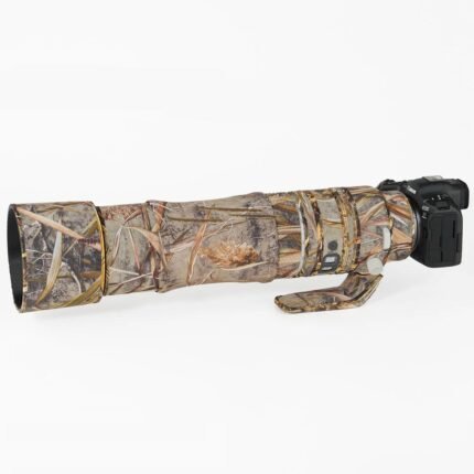 Camouflage Lens Coat for CANON RF 200 800 mm F 6.3-9 IS USM Elastic Waterproof and Rainproof Lens Protective Cover