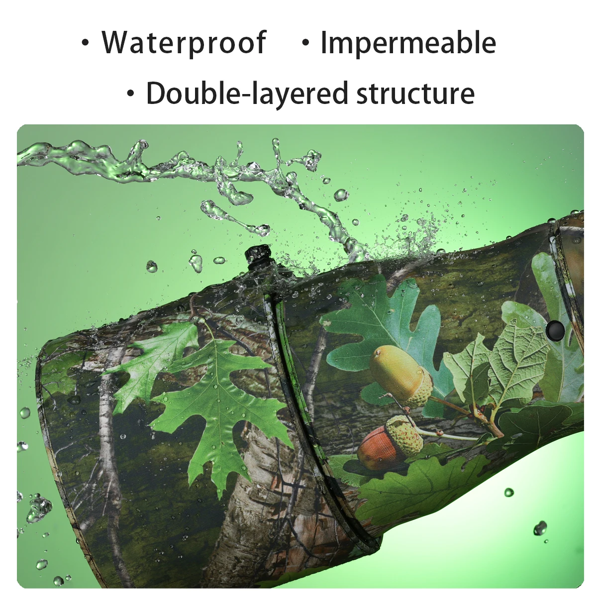 Camouflage Lens Coat for CANON RF 200 800 mm F 6.3-9 IS USM Elastic Waterproof and Rainproof Lens Protective Cover - Image 4