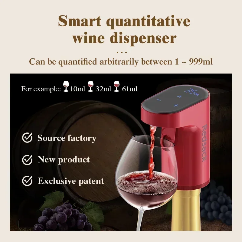 Smart Electric Digital Wine Dispenser Wine Suitable for More Than 100 Kinds of Bottle Mouths - Image 2