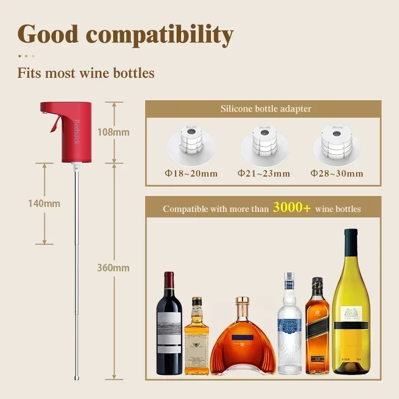 Smart Electric Digital Wine Dispenser Wine Suitable for More Than 100 Kinds of Bottle Mouths - Image 4