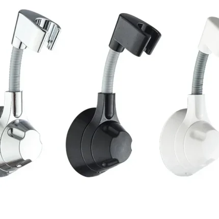 Suction Cup Shower Holder Adjustable Shower Head Holder Nozzle Handheld Holder Punch-Free Multi Angle Rotation Shower Bracket
