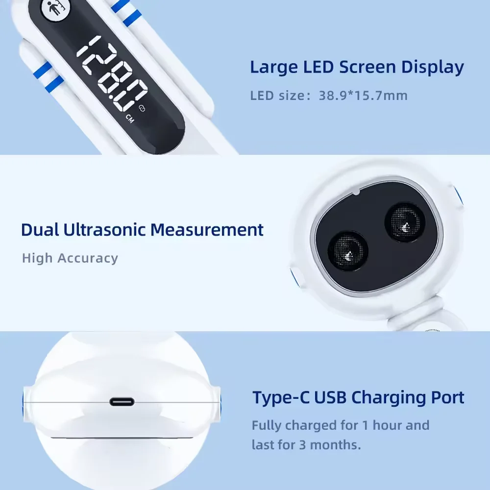 Fitdays Smart Wireless Body Height Meter Smart Height Measure Instrument Ultrasonic Measurement Ultrasound Altimeter - Image 5