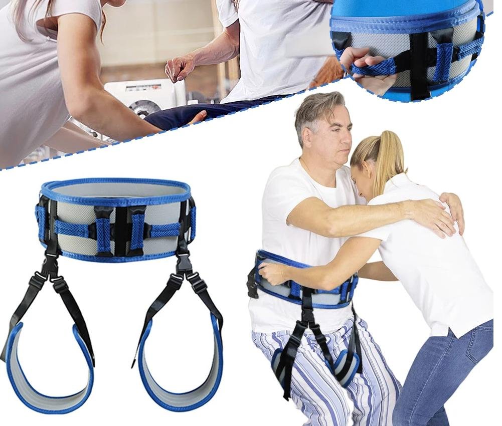 Adjustable Rehabilitation Belt Patient Transfer Lift Belt Dismountable Waist Fixing Band For Seniors Walking Standing Assist Aid
