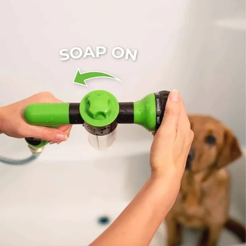 Pet Shower Nozzle Sprayer Hose dog shower Gun 3 Mode Adjustable Pet Wash Cleaning bath Water Foam Soap Sprayer dog clean tools - Image 5