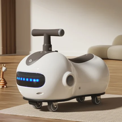 Baby Peanut Twist Car Infant Scooter Walker with Sound Light Silent Wheel Outdoor Ride on Toy Car Balance Training Birthday Gift