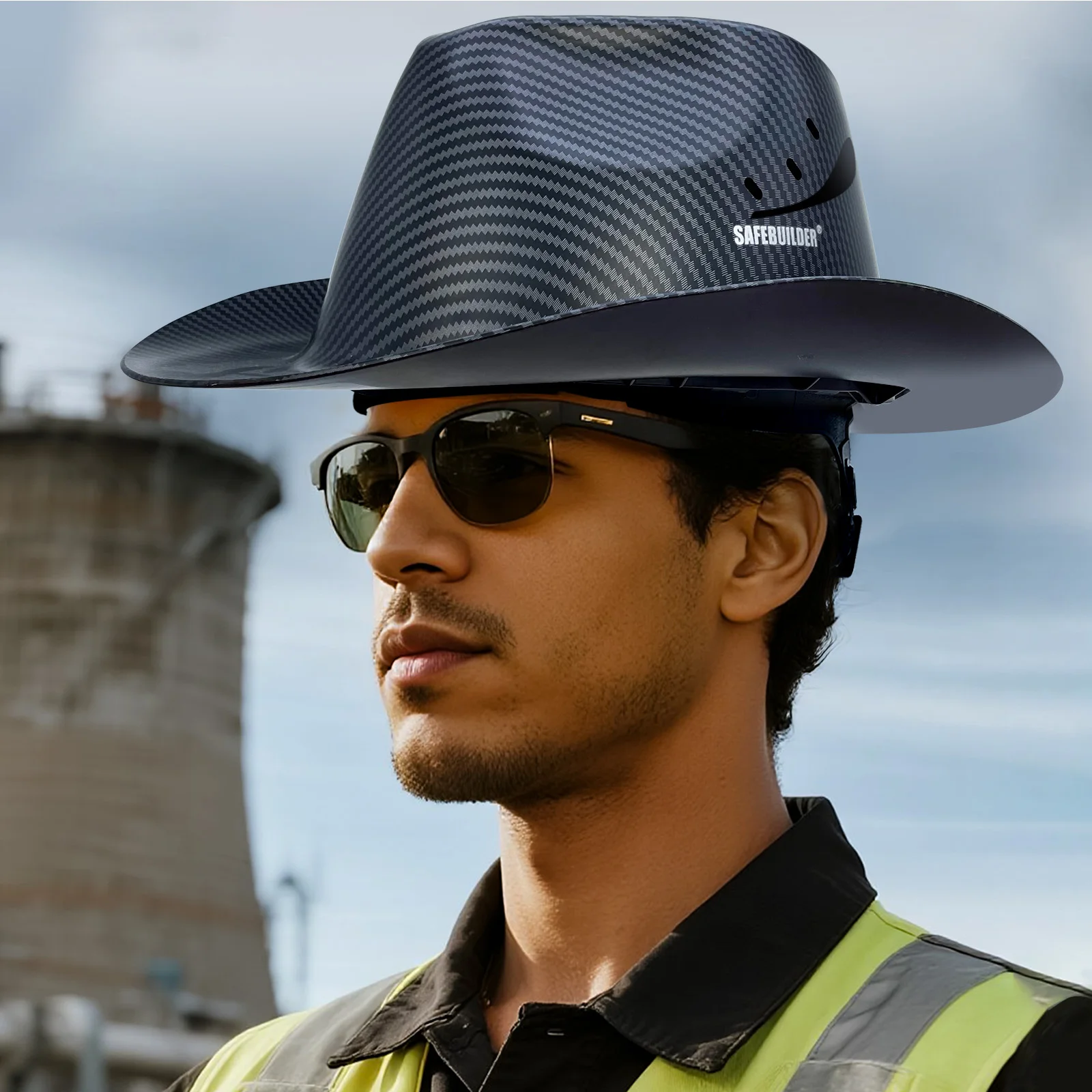 Cowboy Safety Hard Hat ANSI Z89.1 Class C Vented Full Brim Helmet for Outdoor Construction Industrial Use - Image 4