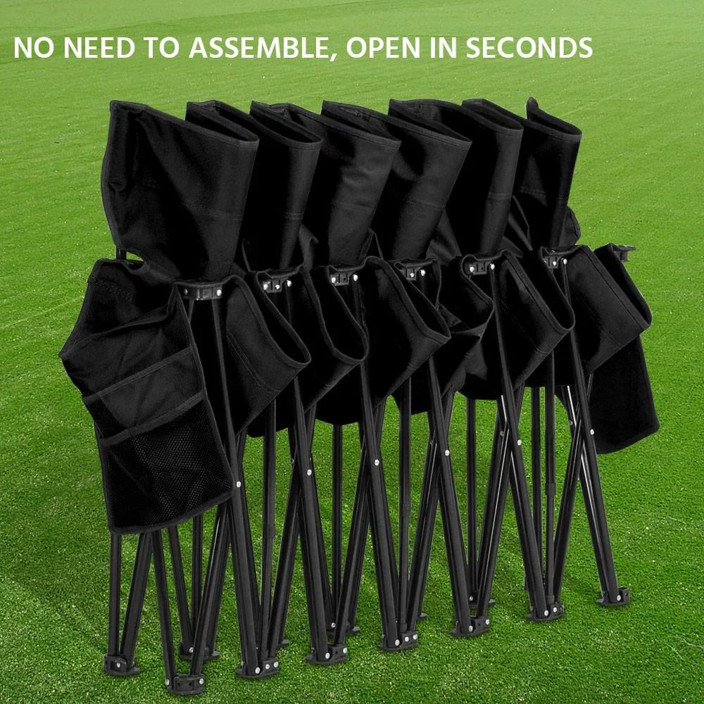 Outdoor Furniture 6 Seats Portable Folding Bench Sports Camping Black Bench Outdoor Furniture Garden Bench Garden Furniture - Image 3