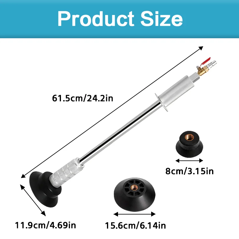 Heavy Duty Air Pneumatic Dent Puller, Car Dent Repair Slide Hammer Tool Kit, Auto Repair Suction Cup, Use with Air Compressor - Image 2