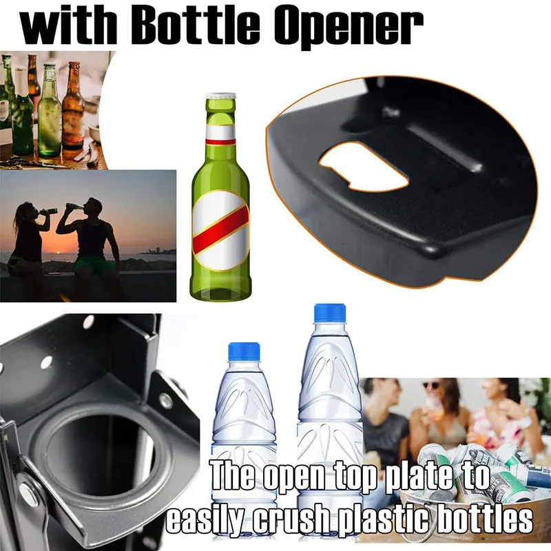 Can Crushers for Recycling 16 oz Heavy Duty Metal Can Crusher Wall Mounted Soda & Beer Can Smasher for Recycling w Bottle Opener - Image 2