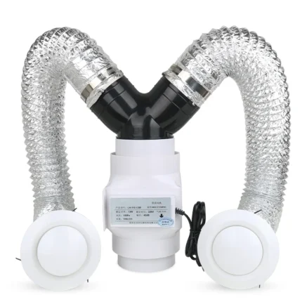 Bathroom Ceiling Exhaust Pipe Fan Hotel Double Exhaust Machine Toilet Fan Ventilador De Escape