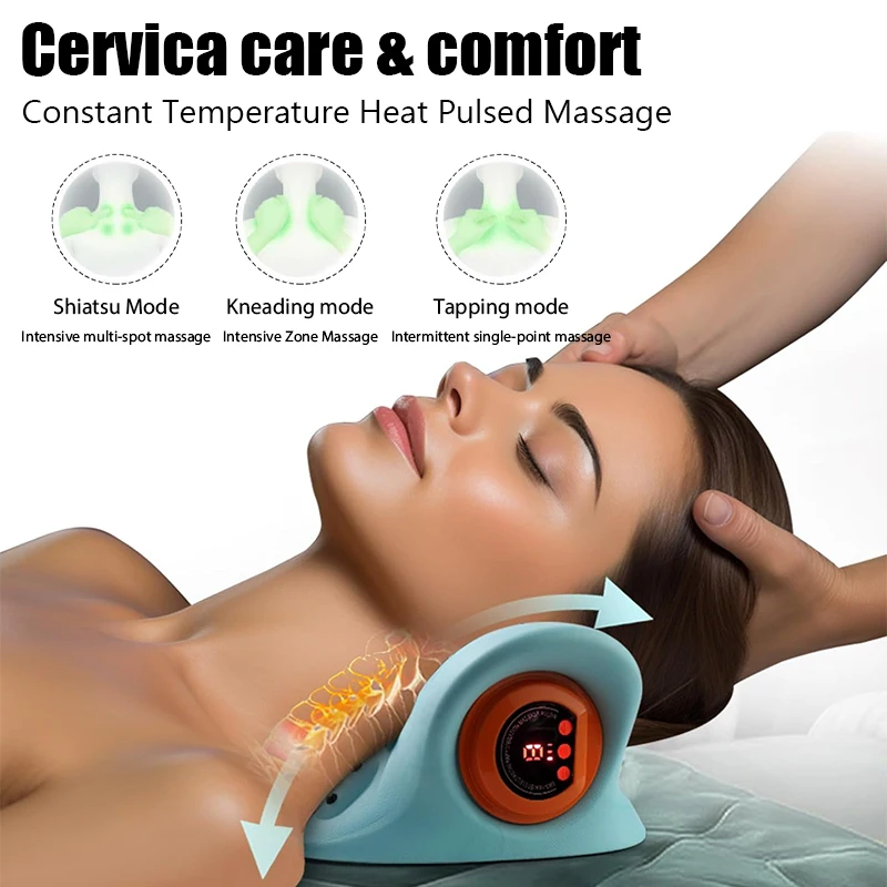 Electric Cervical Massager Neck Stretcher Chiropractic Traction Head Acupoint Massage Pillow Shouder Body Massager - Image 5
