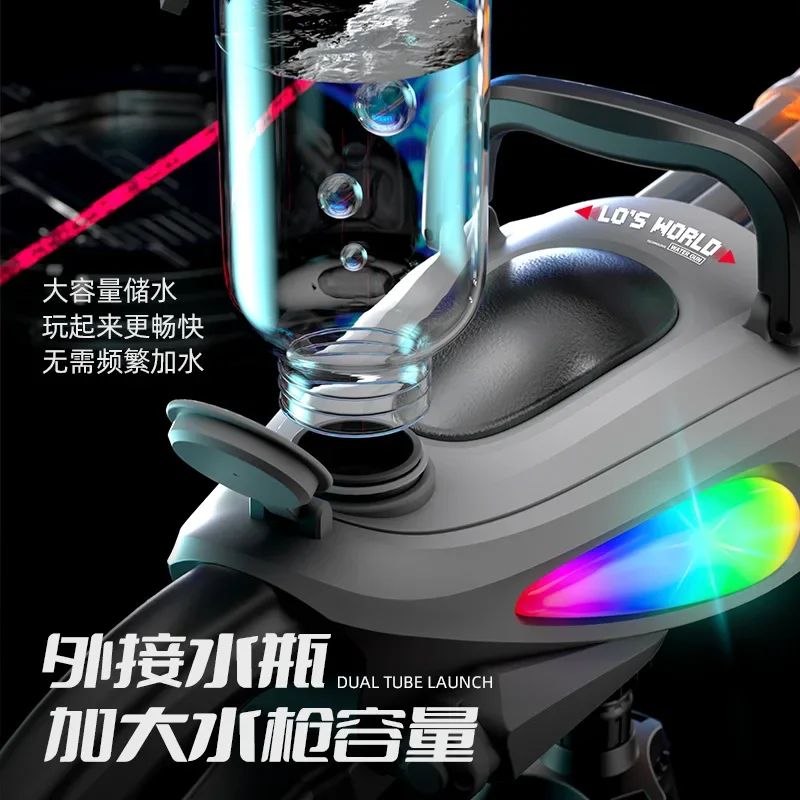 Electric Gatling Water Gun Toy With Rotating Gun Barrel Lights Big Capacity Water Pistol Spray Blaster Pool Toys for Kids Adult - Image 5