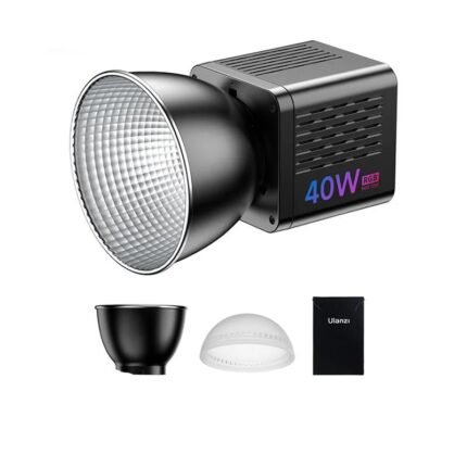 40W RGB Video Light 2500-6500K Bi-color 0-359° RGB COB Light Mini Bowens Mount Fill Light 3400mAh COB Light