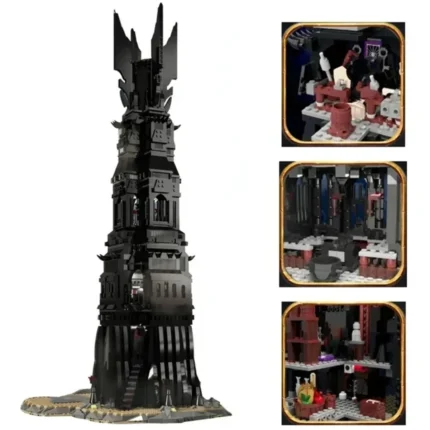 4059Pcs MOC Magical Rings Moc Building Block Creativity Movie Series Orthanc Tower Architecture Model Street View Toy Gift