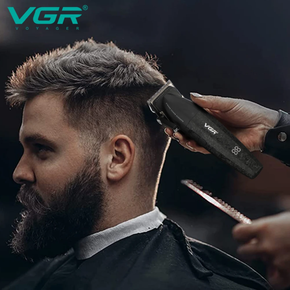Hair Trimmer Professional Electric Hair Clipper Barber Hair Cutting Machine 9000 RPM Haircut Metal Trimmer for Men V-640 - Image 6