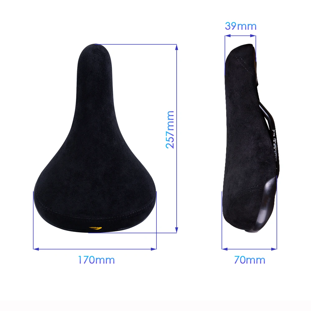 Funsea Bicycle Saddle Wheelie Black With Logos Seat For Bicycles Flannelette Bike Seats Embroidery Logo 8mm Rail - Image 4