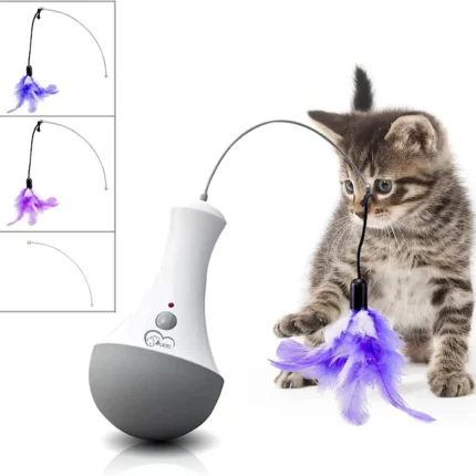 Cat Interactive Toys Funny Feather Kitten Teaser Indoor Play Automatic Toy Gift Cat Feather Toy