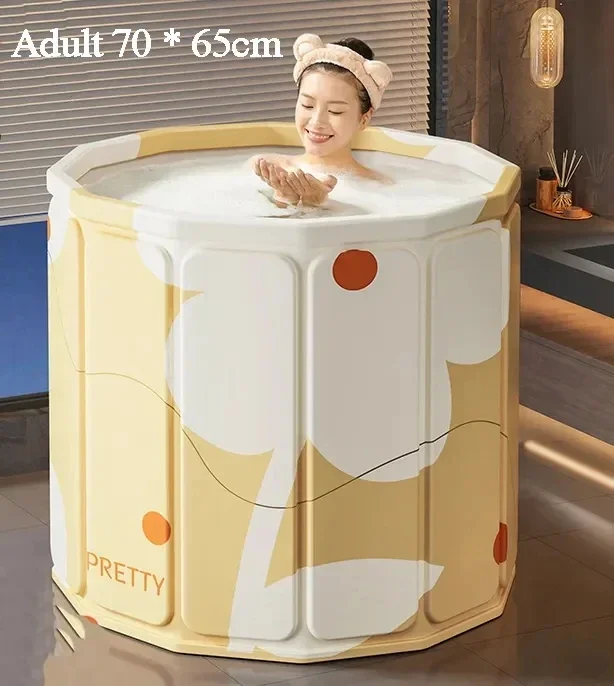 Foldable Bath Tub Thickened Environment-Friendly PVC Bath Tub Portable Bathtub for Children and Adults - Image 6