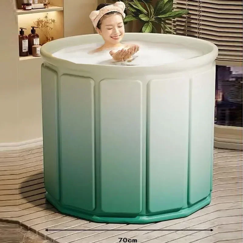 Foldable Bath Tub Thickened Environment-Friendly PVC Bath Tub Portable Bathtub for Children and Adults