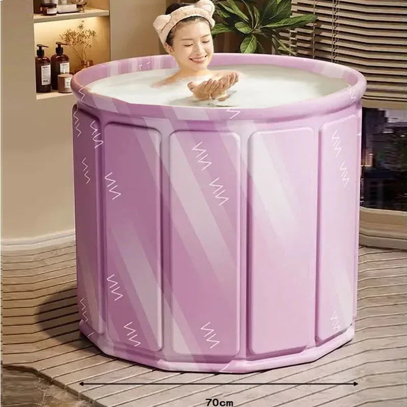 Foldable Bath Tub Thickened Environment-Friendly PVC Bath Tub Portable Bathtub for Children and Adults - Image 4