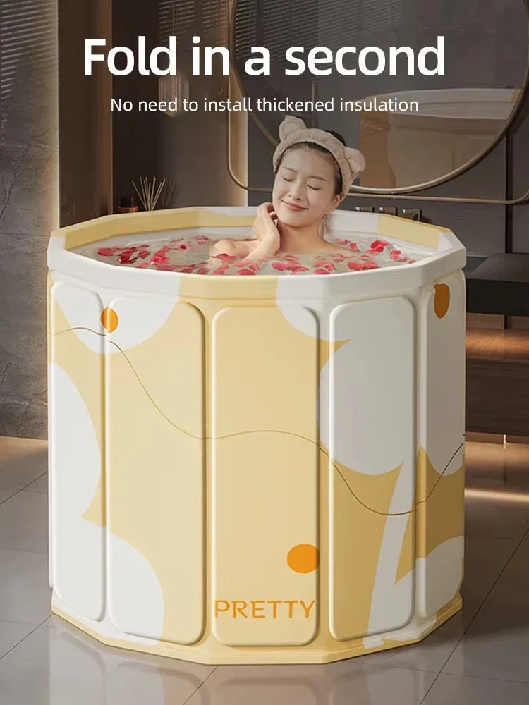 Foldable Bath Tub Thickened Environment-Friendly PVC Bath Tub Portable Bathtub for Children and Adults - Image 2