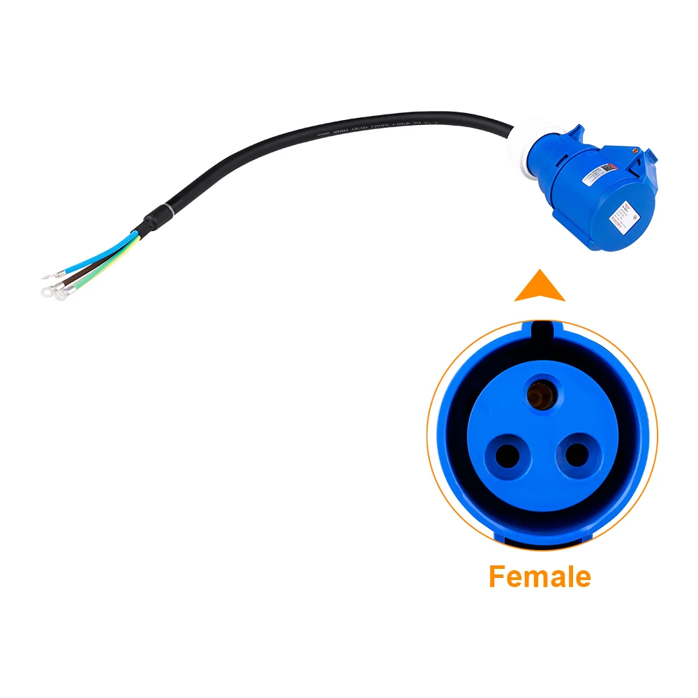 EV Charger CEE Female Plug 3 Pins Adapter Waterproof Connection WallMount Socket Connect with 32A 1Phase 7KW Charger - Image 6