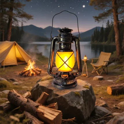 USB Rechargeable Retro LED Camping Light Hanging Tent Light Portable Horse Lantern Outdoor Kerosene 3 Lighting Modes Lighting